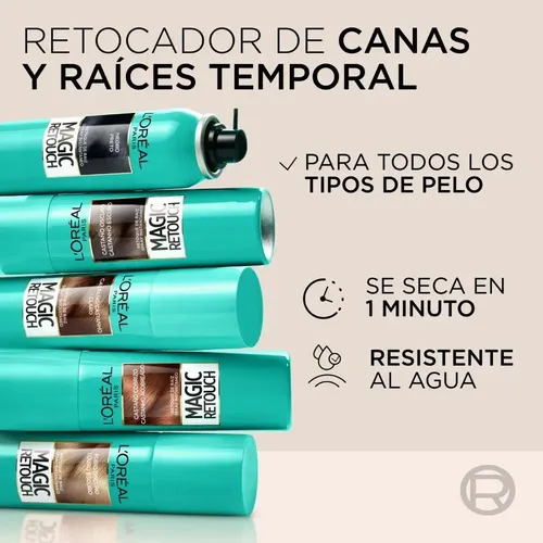 Retocador De Raiz Spray Magic Retouch L’oréal Paris Tono Castaño Claro
