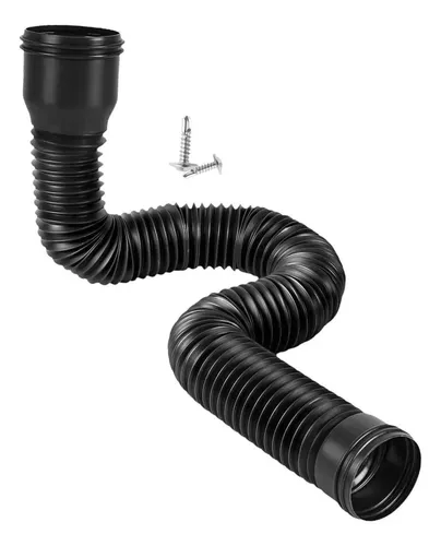 2 Extensiones De Desagüe Para Canalones De Lluvia, Color Neg