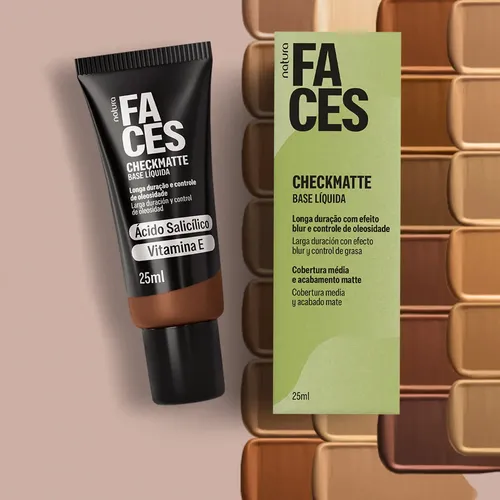 Faces Checkmatte Base Liquida Con Acido Salicilico Y Vit E 12f