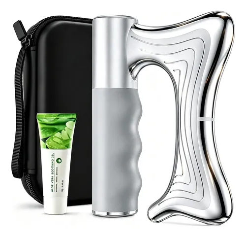 Masajeador Tecser Heated Vibration Wireless Gua Sha Silver