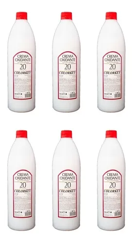 6 Botellas De Crema Oxidante Marca Silkey (20 Vol) 900ml