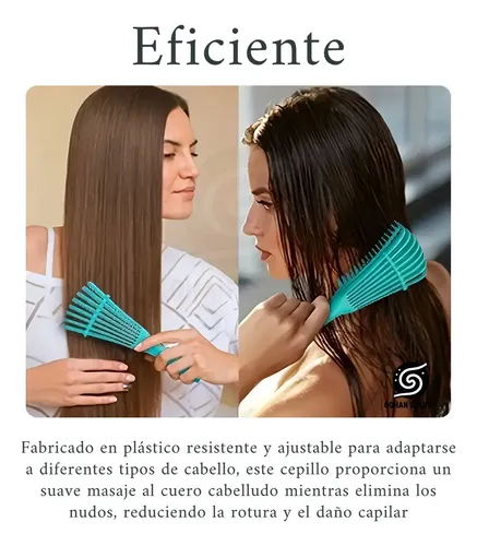 Peine Cepillo Pulpo Morado Desenredar Rizados Y Crespos