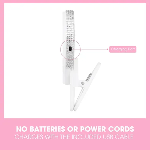Espejo De Maquillaje Riki Loves Riki Led Recargable Blanco
