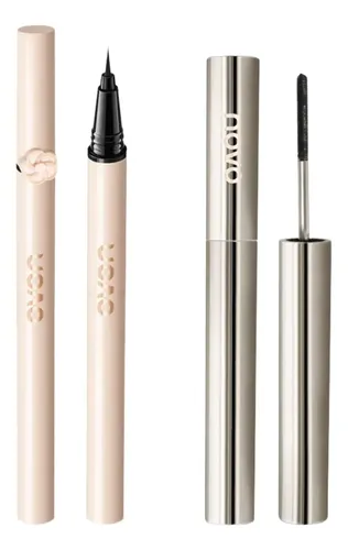 Set Delineador Líquido Y Máscara De Pestañas Negro Ultrafina