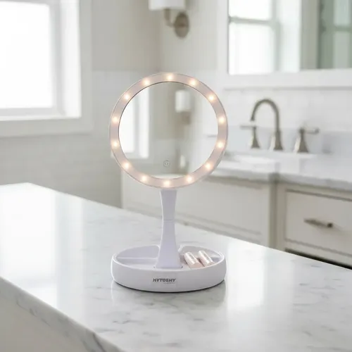 Espejo Con Luz Led Doble Cara Y Aumento