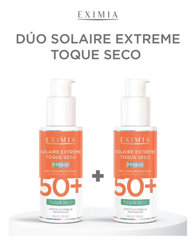Pack 2 Eximia Solaire Extreme Fps 50 Toque Seco Matificante