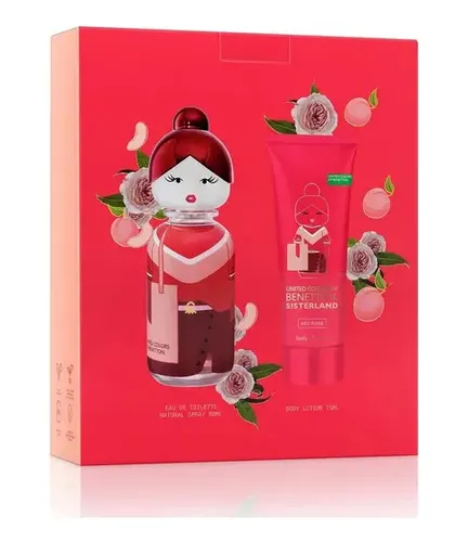 Benetton Sisterland Red Rose – Edt 80 Ml + Loción Corporal 7