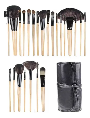 Set Brochas De Maquillaje Profesional x24 Unidades + Estuche Gadnic