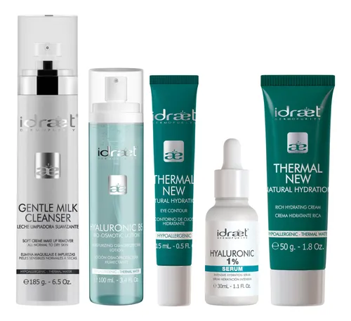 Rutina Skincare Piel Seca Agua Termal Hialuronico +25 Idraet