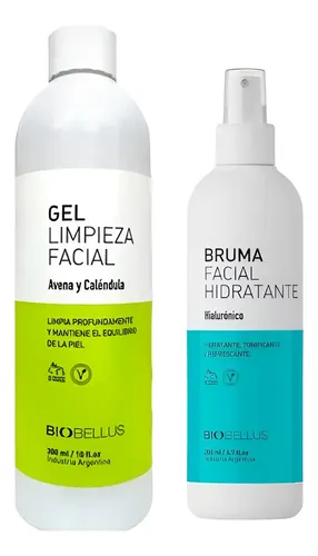 Combo Biobellus Limpieza Hidratacion Gel Avena + Bruma Hidra