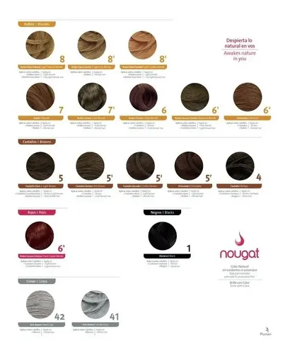 Tintura Semipermanente Nougat 5.7 Chocolate Sin Amoníaco 60ml Cubre Canas