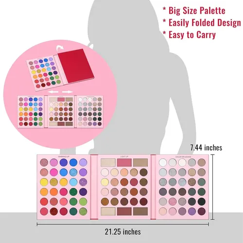 Paleta De Sombras Ucanbe Pretty All Set 86 Colores