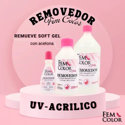 Removedor De Esmalte Uv Uñas Acrilicas 1l Anmat Femcolor