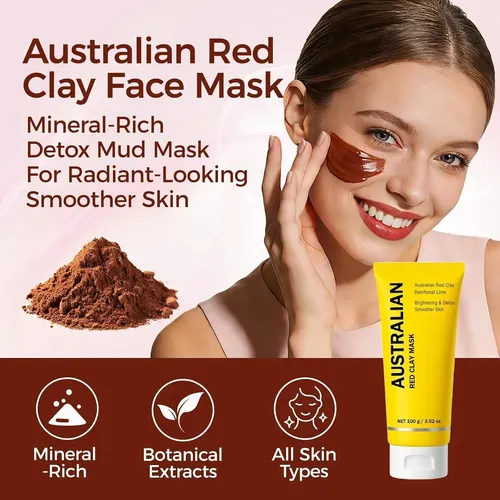 Mascarilla De Arcilla Roja Australiana 100 Ml Biwqty