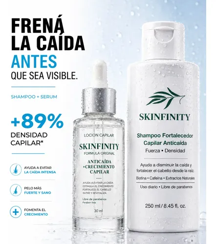 Combo Anticaida Serum+shampoo Skinfinity Fortaleza Capilar