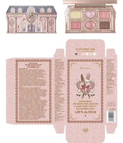 Paleta De Maquillaje Flower Knows 6 Colores Strawberry Milk