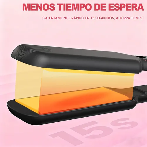 Plancha De Pelo De Titanio Ancha Con Calentamiento Rápido Vx
