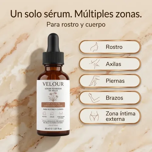 Aceite Cyperus Rotundus Velour Reduce El Vello 30ml
