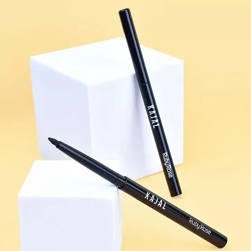 Delineador Retráctil Negro Kajal Ruby Rose Metalizado