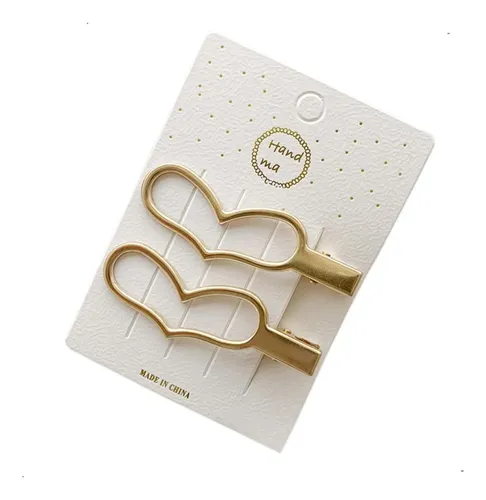 Hebilla de Pelo Coronita Corazón Metal Dorada Elisabeth&Co Pack 2