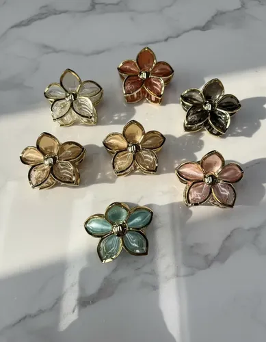 Broches Para El Pelo X3 Flores Cabello Mujer Urbanchic 1003