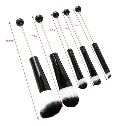 Juego De Brochas De Maquillaje De Ojos, 5 Uds., Con Fibra