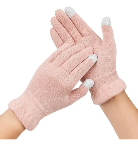 Guantes De Algodón Hidratantes Rosa Medianos Para Spa