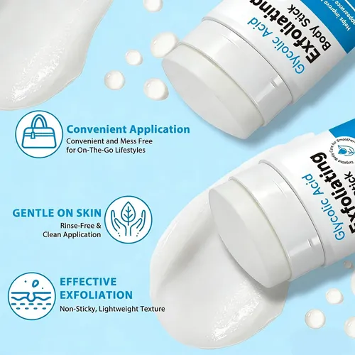 Body Stick With Glycolic Acid, Solid Non-sticky No Resin