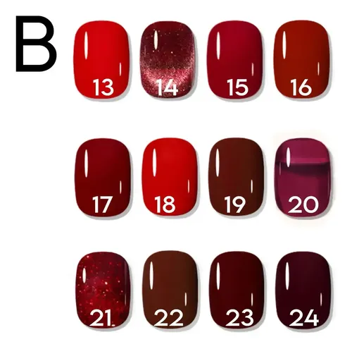 Esmaltes Semipermanentes X1 Tonos Rojos Gel Polish 10ml Uñas 22
