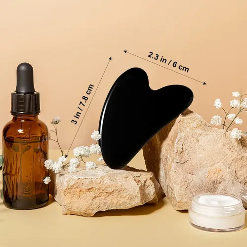 Herramientas Faciales Gua Sha Rosenice Black Guasha Jade Sto
