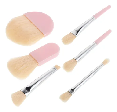 1 Juego De Minibrochas De Maquillaje De Viaje Con Funda Para