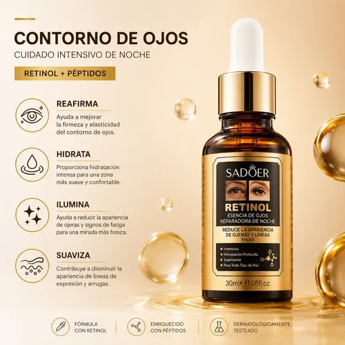 Kit Retinol Contorno Ojos Sérum + Parches Anti Ojeras 60un