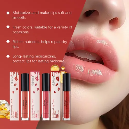 Brillo De Labios Hidratante Eelhope, Brillo Labial Colorido  Naranja