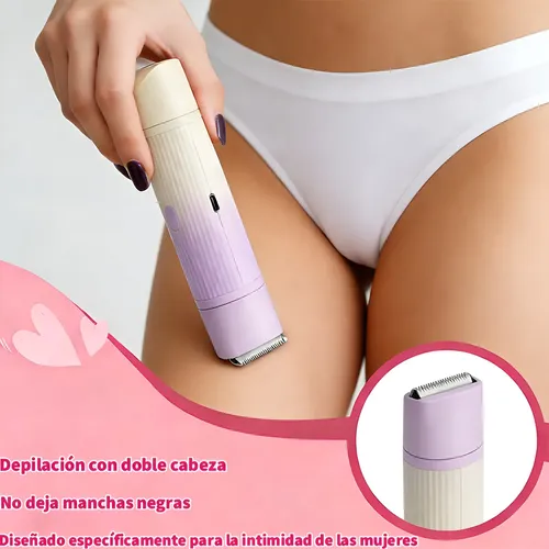 Afeitadora Eléctrica De Doble Cabezal For Mujer, Zona Íntima