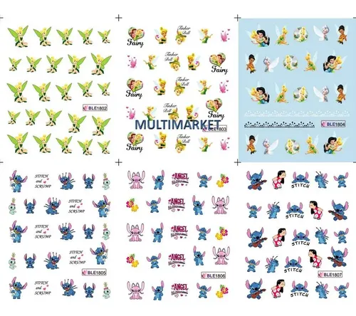 Stickers Al Agua Water Decals Modelos Varios Nail Art