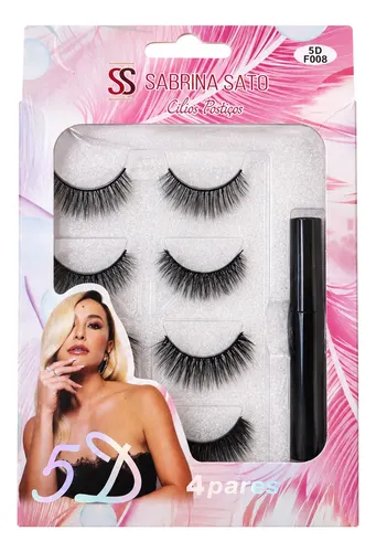 Kit Pestañas Postizas Pelo Natural Sabrina Sato Completo