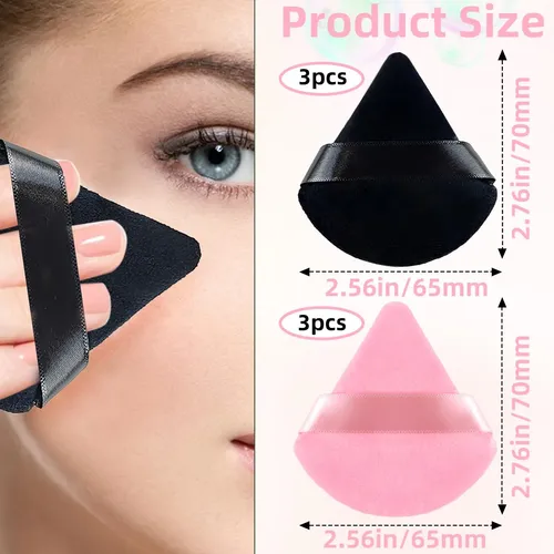 6 Esponjas Triangulares Para Maquillaje Facial