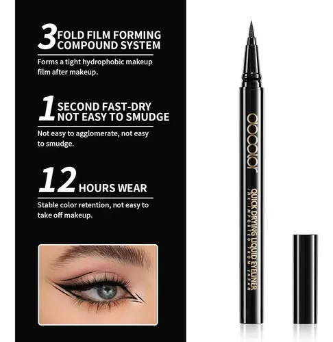 Docolor Eyeliner Delineador Líquido Secado Rápido Waterproof