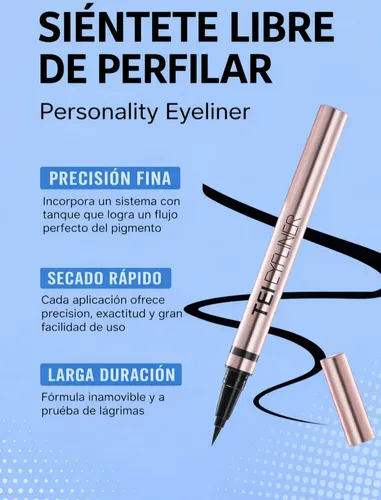 Delineador Líquido En Fibra Tei Punta Fina Precisión