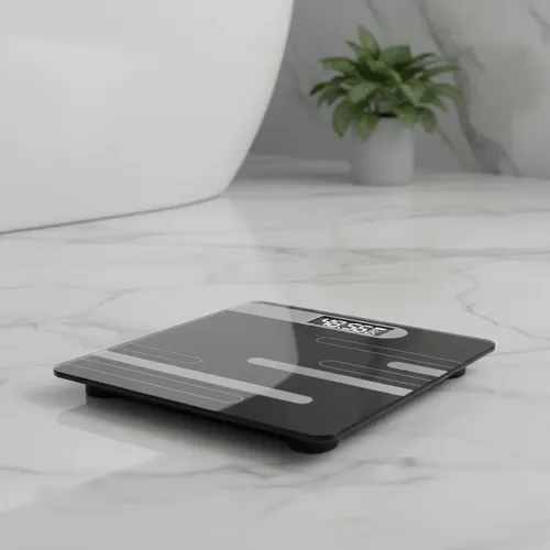 Balanza De Piso Digital Pantalla Lcd Elegante Baño Hogar