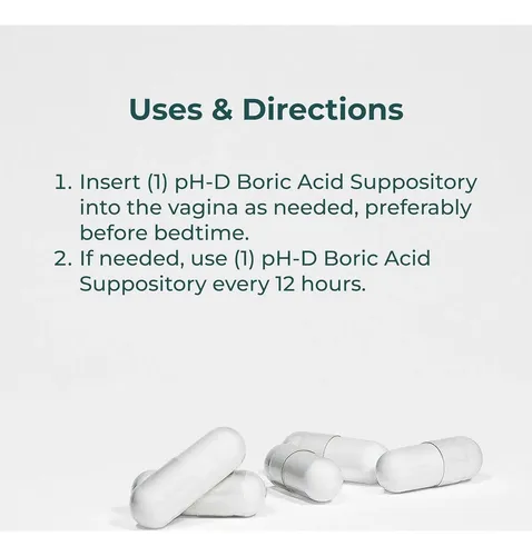 Supositorios Ph-d De Ácido Bórico 600 Mg (12 Uds)
