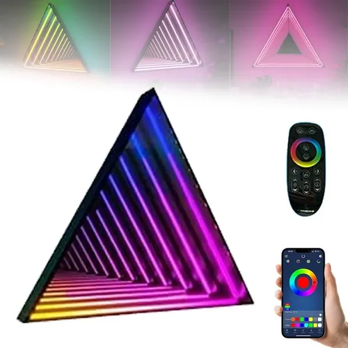 30cm Luz Led De Espejo 3d Triángulo, Decoración Hogar
