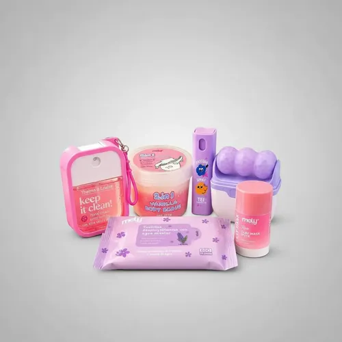 Kit Skincare Mely Sanitizante Mascarillas Exfoliante