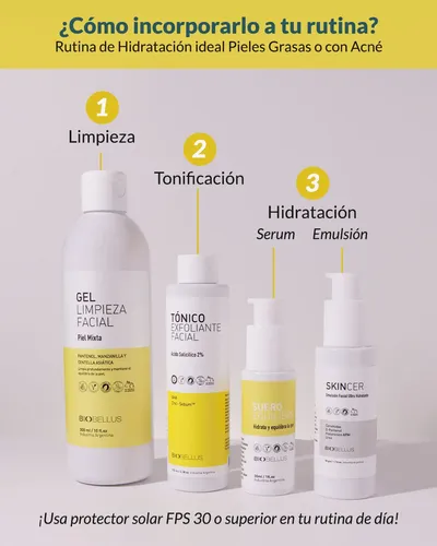 Tonico Acido Salicilico 2 Biobellus Bha Zinc Piel Grasa 100m