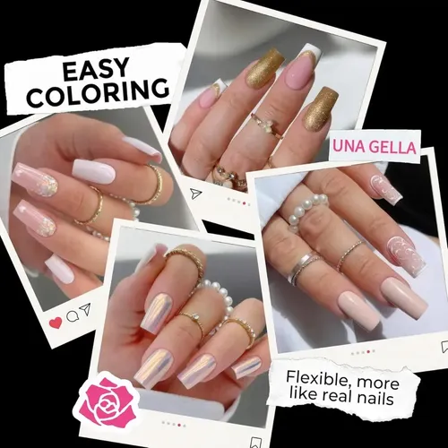 Tips De Uñas Acrílicas Profesionales Alta Calidad X120u Color Transparente Cuadradas Medianas