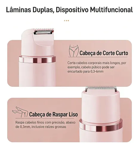 – Depiladora Eléctrica Recargable For Cuerpo Y Rostro Rosa –