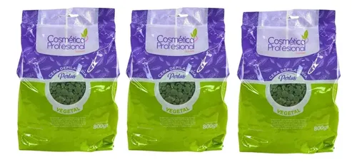 Kit X3 Ceras En Perlas Vegetal Cosmética Profesional 800g
