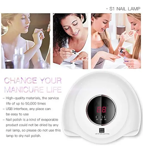 Lámpara De Uñas Led Uv De 72 W, Luz Uv Más Rápida
