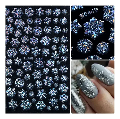 Pegatinas Navideñas Para Uñas L Y Calcomanías 3d Colores V