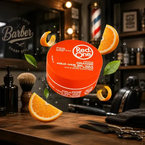 Red One Pomada Mini 50ml Naranja Aqua Barberia Maxima Fuerza